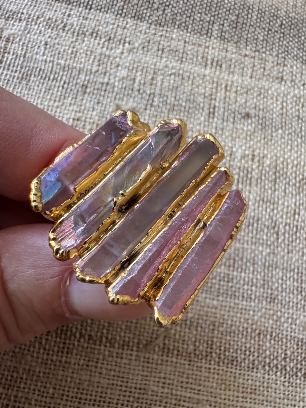 Pink Tourmaline ring size 7.25